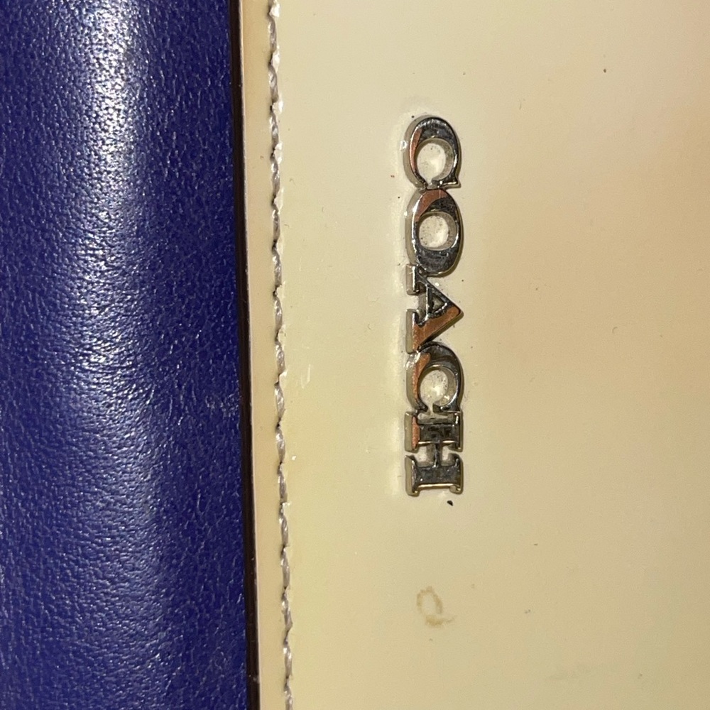 Coach Soft Wallet In Colorblock Mixed Leather Blu… - image 2
